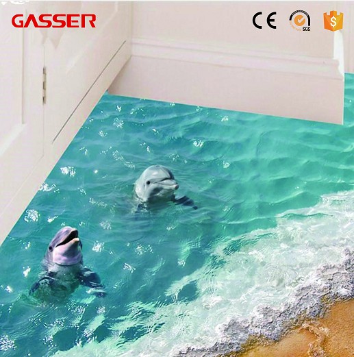 removable pvc 3d floor stickers vinyl adhesive waterproof home decoration